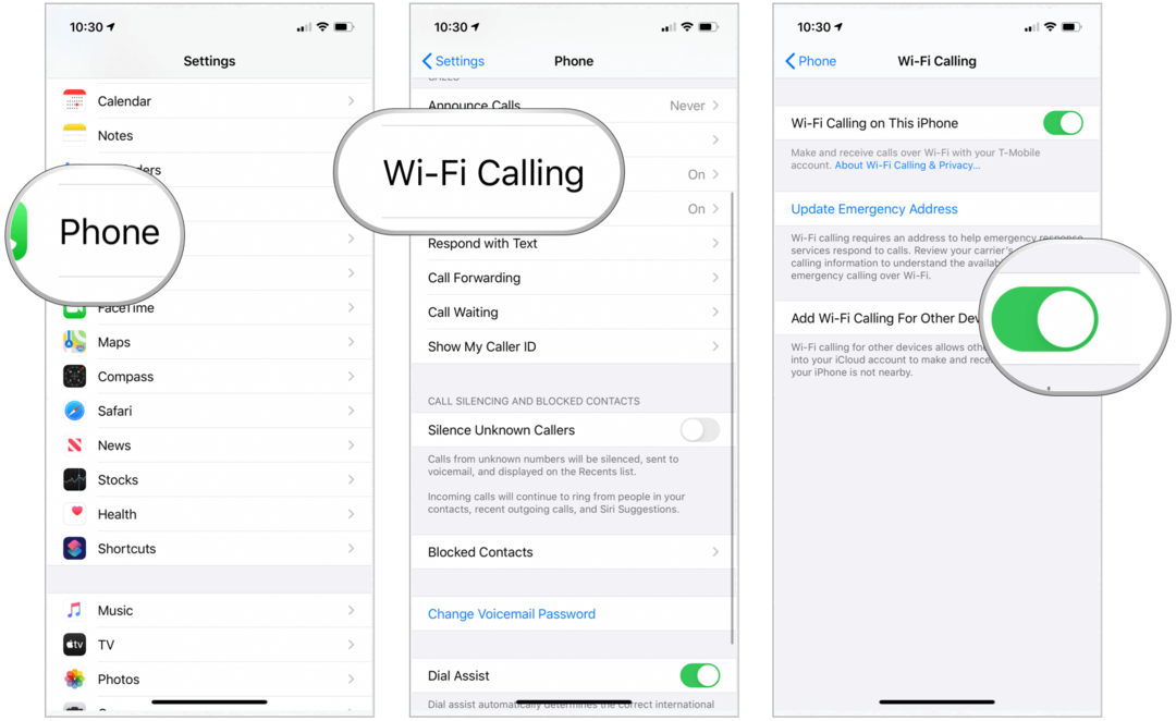 Κλήσεις μέσω Wi-Fi iPhone σε άλλες συσκευές