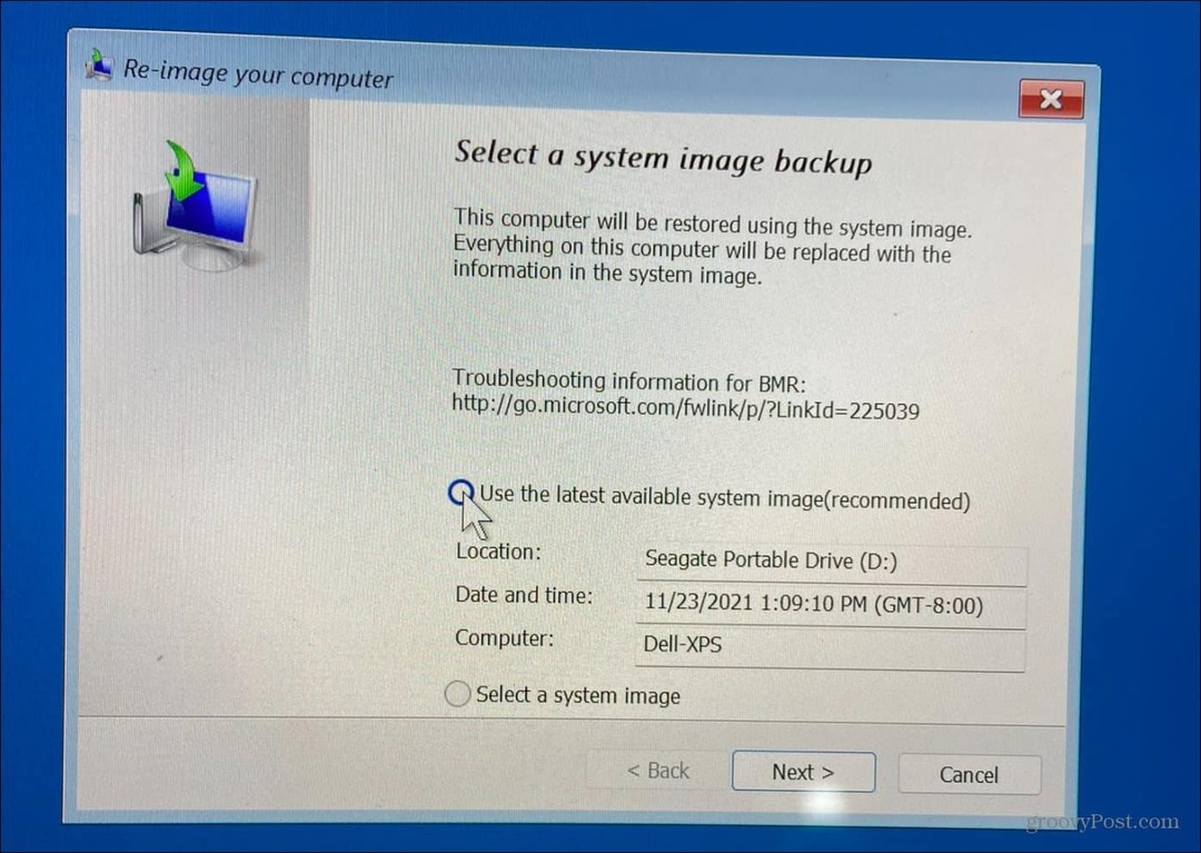 Πώς να ανακτήσετε τα Windows 11 χρησιμοποιώντας ένα αντίγραφο ασφαλείας εικόνας συστήματος