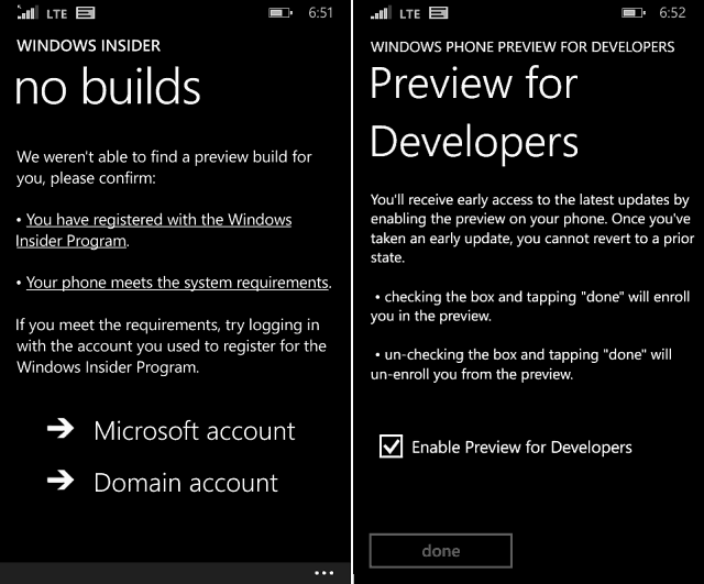 Προεπισκόπηση του Windows Phone 10 για υποστήριξη συσκευών 512MB