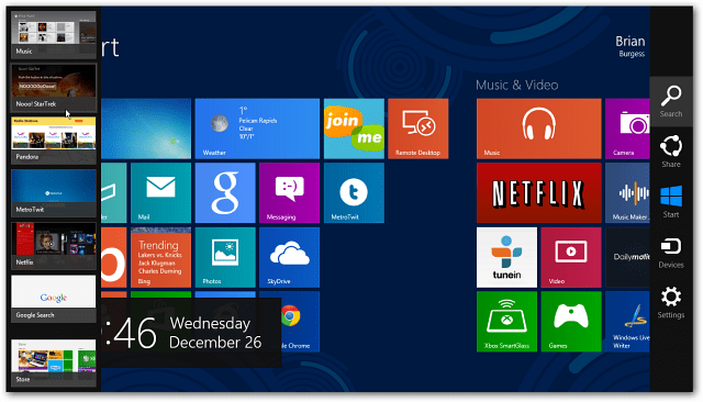 Απενεργοποιήστε τα Windows 8 Hot Corners από την εμφάνιση Charms Bar και Switcher