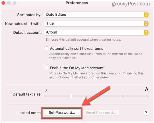 mac ορίστε νέο κωδικό πρόσβασης