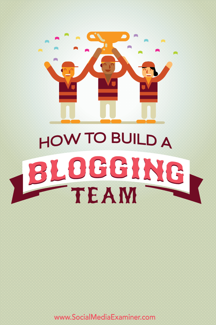 πώς να δημιουργήσετε μια ομάδα blogging