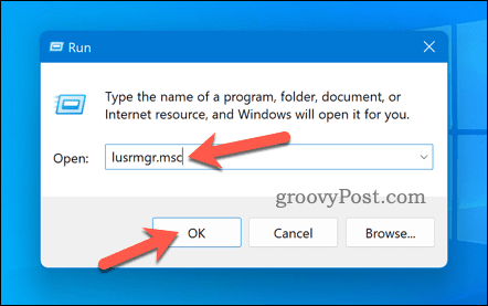 Ανοίξτε το lusrmgr στα Windows 11