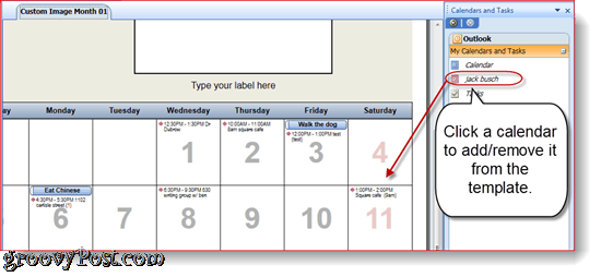 Εκτυπώστε τα επικαλυπτόμενα ημερολόγια του Outlook