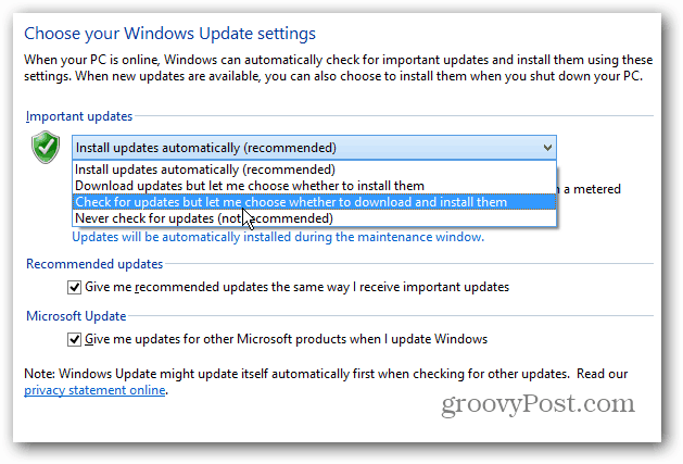 Δημιουργία των Windows 8 Εμφάνιση μιας ειδοποίησης επιφάνειας εργασίας για ενημερώσεις