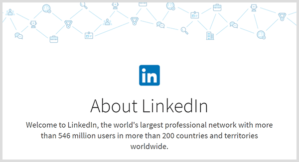 Στα στατιστικά στοιχεία του LinkedIn σημειώνεται ότι η πλατφόρμα έχει εκατομμύρια μέλη και παγκόσμια εμβέλεια.