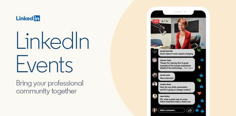 Νέο εργαλείο εικονικών εκδηλώσεων LinkedIn που επιτρέπει στους χρήστες να δημιουργούν και να μεταδίδουν εκδηλώσεις βίντεο μέσω της πλατφόρμας του.