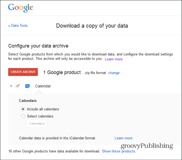 Πώς να κατεβάσετε τα δεδομένα του Gmail και του Ημερολογίου Google