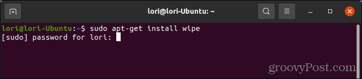 Εγκαταστήστε το wipe στο Linux