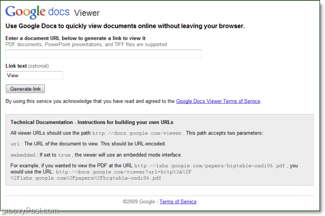 Το Google Docs Viewer σάς επιτρέπει να προβάλλετε οποιοδήποτε ηλεκτρονικό έγγραφο