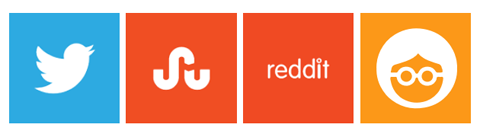 λογότυπα για το twitter stumbleupon reddit outbrain