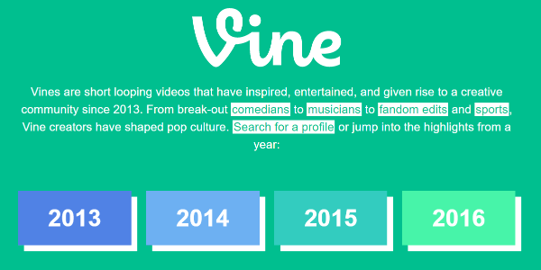 Το Twitter κυκλοφόρησε ήσυχα ένα Αρχείο Vine από το 2013 έως το 2016 στον ιστότοπο Vine.