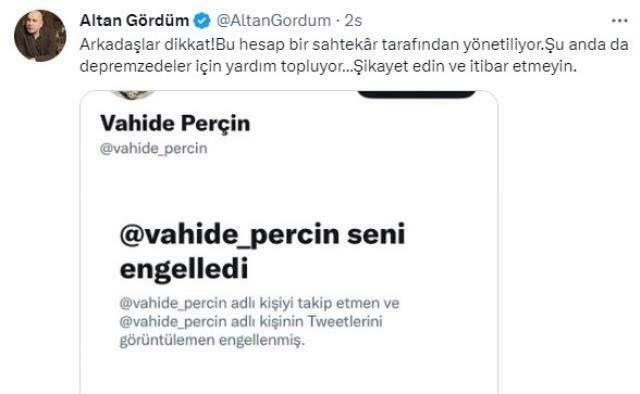 Ψεύτικος λογαριασμός που άνοιξε για λογαριασμό της Vahide Perçin