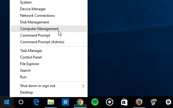 2 γρήγορη πρόσβαση Windows 10 Διαχείριση υπολογιστών