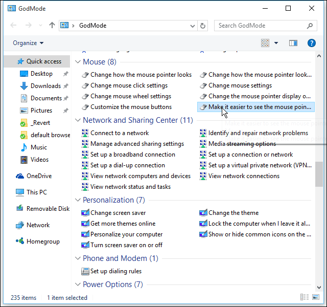 Πώς να ενεργοποιήσετε τη λειτουργία κρυμμένου Θεού στα Windows 10