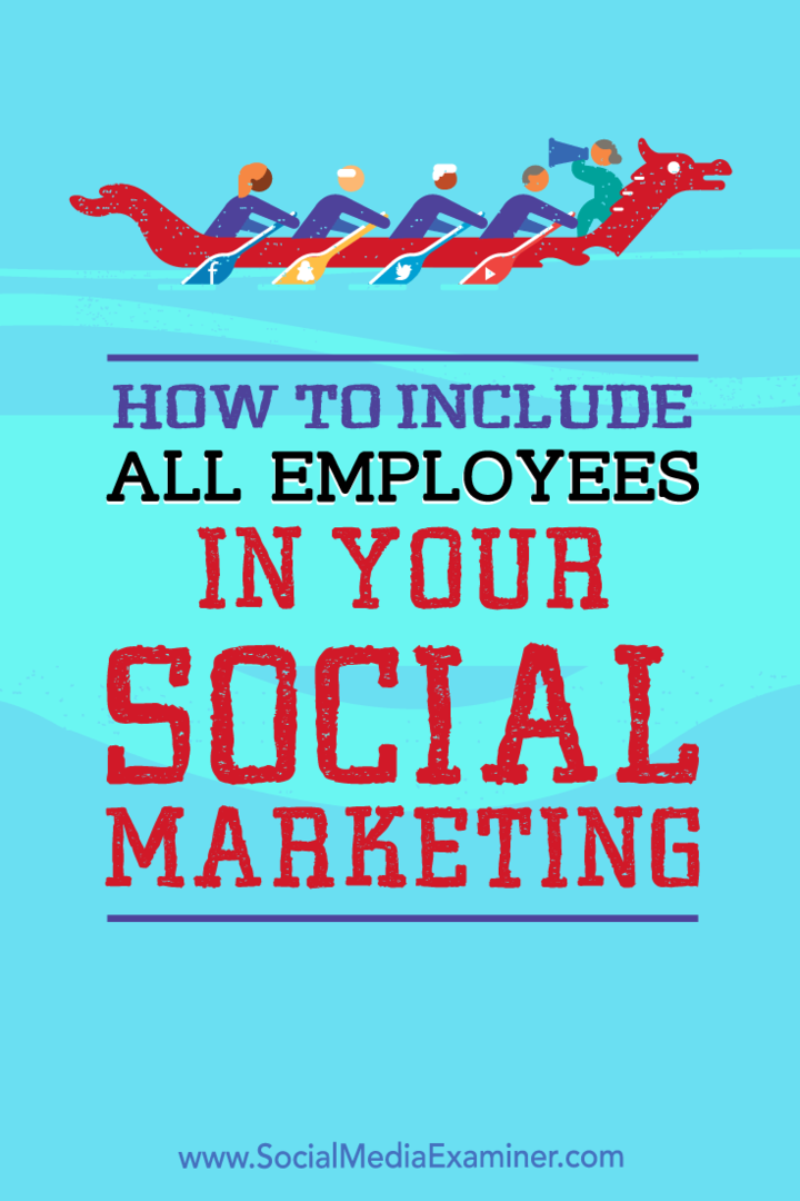 Πώς να συμπεριλάβετε όλους τους υπαλλήλους στο μάρκετινγκ κοινωνικών μέσων από την Ann Smarty στο Social Media Examiner.