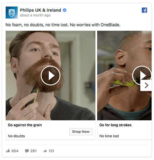 Σε μια διαφήμιση καρουζέλ βίντεο, η Philips παρουσιάζει αρκετές περιπτώσεις χρήσης για το προϊόν της.