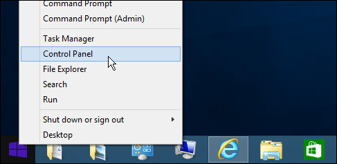 Πίνακας ελέγχου Windows 8