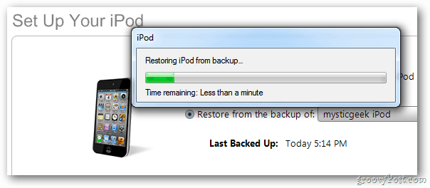 Επαναφορά του iPod