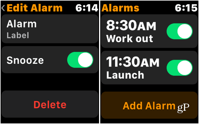 Διαγράψτε το ρολόι Apple Alarm