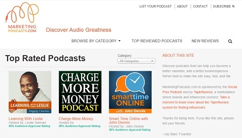 Το MarketingPodcasts.com είναι η πρώτη και μοναδική μηχανή αναζήτησης για podcast.