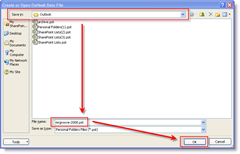 Πώς να δημιουργήσετε αρχεία PST χρησιμοποιώντας το Outlook 2003 ή το Outlook 2007