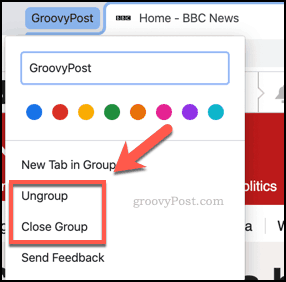 Κλείστε τις ομάδες καρτελών ή αποκλείστε τις ομάδες στο Chrome