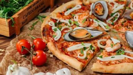 Πώς να φτιάξετε πίτσα με θαλασσινά; Συνταγή για θαλασσινά μεσογειακή πίτσα στο σπίτι! Pizza Di Mare