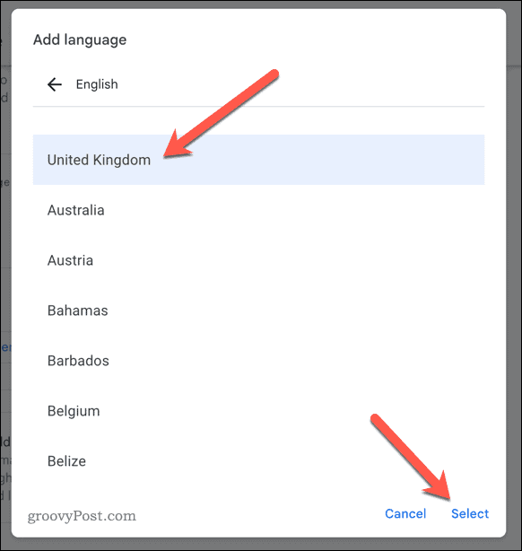 Επιλογή προτιμώμενης γλώσσας στο Google Drive