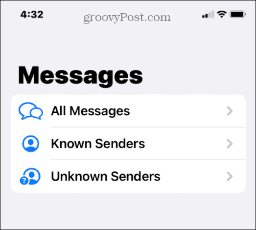 Πώς να αποκρύψετε ανεπιθύμητα κείμενα από άγνωστους αποστολείς στο iPhone