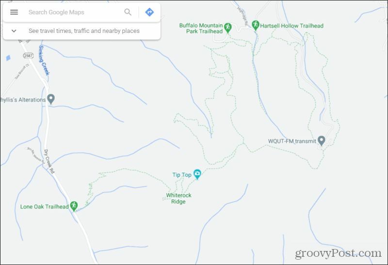 μονοπάτια στους χάρτες google