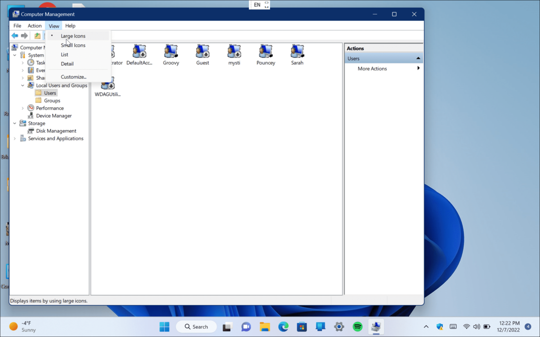 Προβολή όλων των λογαριασμών χρηστών στα Windows 11