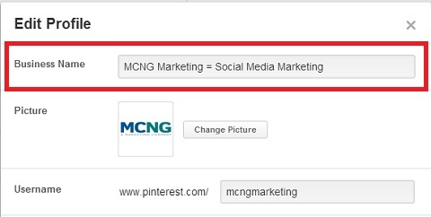 καταχώριση ονόματος επιχείρησης pinterest
