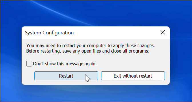 Επανεκκινήστε τα Windows 11