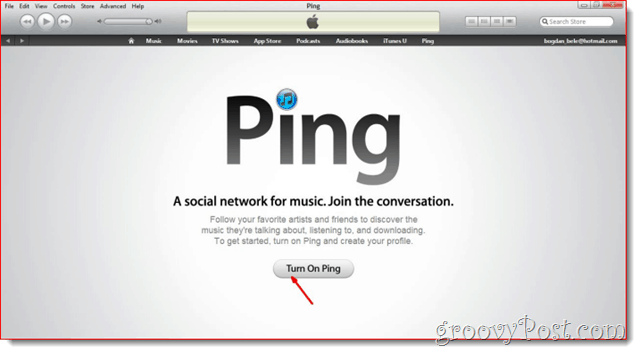 iTunes - Κάντε κλικ στην επιλογή Ενεργοποίηση του Ping