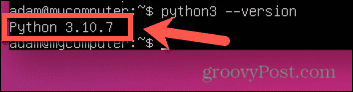 έκδοση ubuntu python