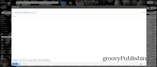 Νέο Gmail Σύνταξη εφαρμογής πλήρους οθόνης