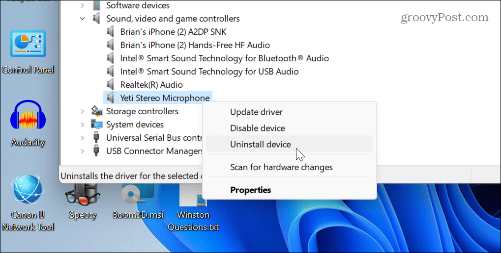 Επαναφορά ρυθμίσεων ήχου στα Windows 11