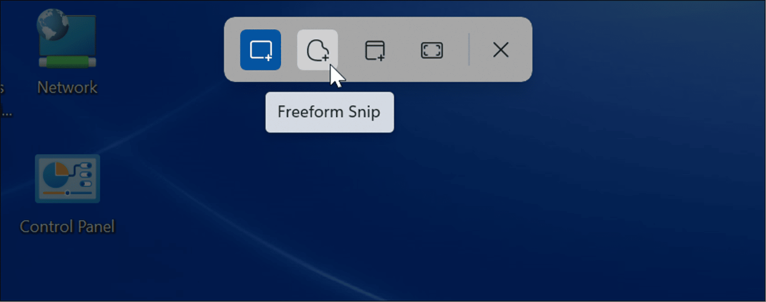 επιλογή εργαλείου αποκοπής τραβήξτε ένα στιγμιότυπο οθόνης στα Windows 11