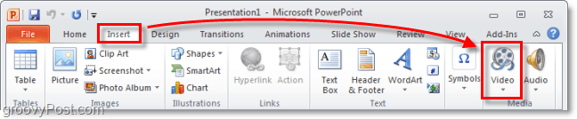 εισαγάγετε ένα βίντεο στο PowerPoint 2010