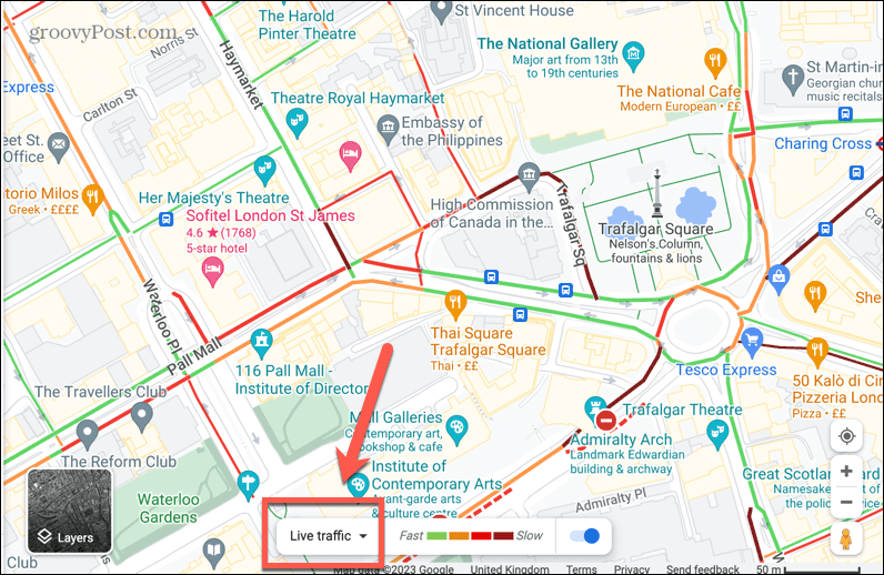 google maps ζωντανή κυκλοφορία