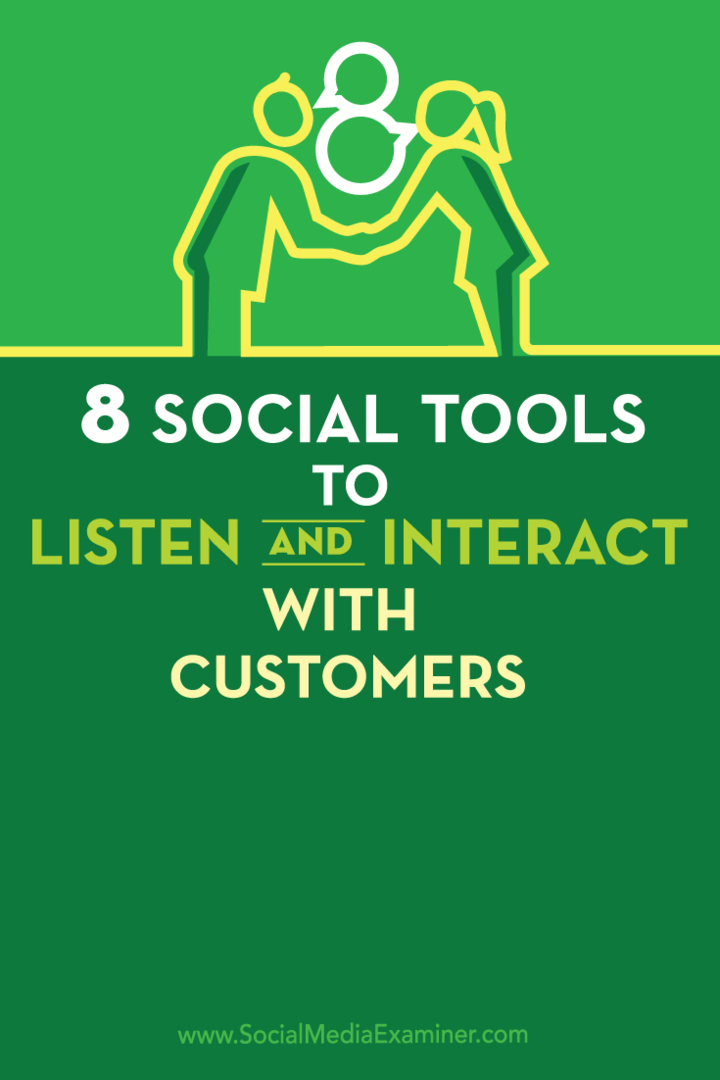 8 Κοινωνικά εργαλεία για να ακούτε και να αλληλεπιδράτε με τους πελάτες: Εξεταστής κοινωνικών μέσων