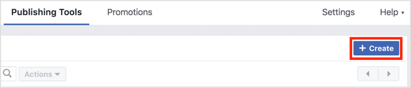 Κάντε κλικ στο κουμπί Δημιουργία στα δεξιά για να δημιουργήσετε μια νέα ανάρτηση.