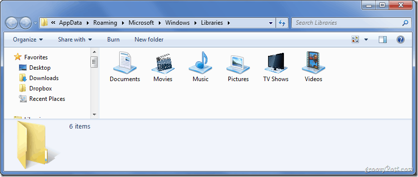 Πώς να αλλάξετε το εικονίδιο μιας βιβλιοθήκης των Windows 7
