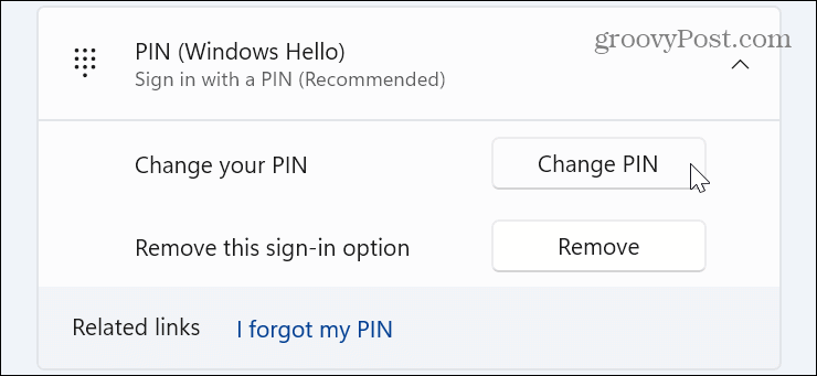 PIN για να συνδεθείτε στα Windows 11