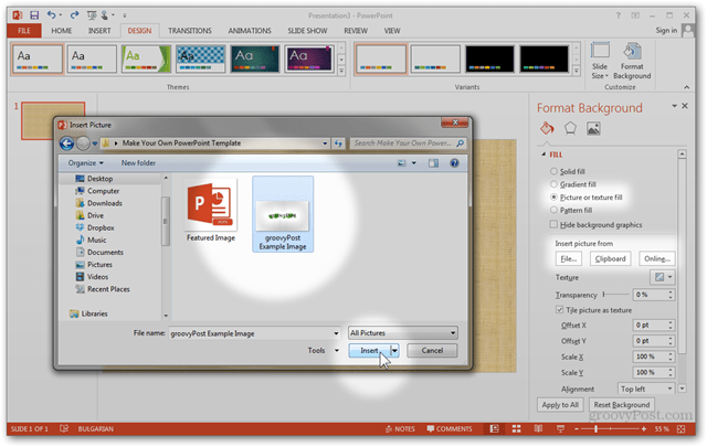 Γραφείο 2013 Πρότυπο Δημιουργία Δημιουργία Προσαρμοσμένου Σχεδιασμού POTX Προσαρμογή Slide Διαφάνειες Tutorial Πώς να Εικόνα Texture Text Εισαγωγή Εισαγωγή Αρχείου Clipboard