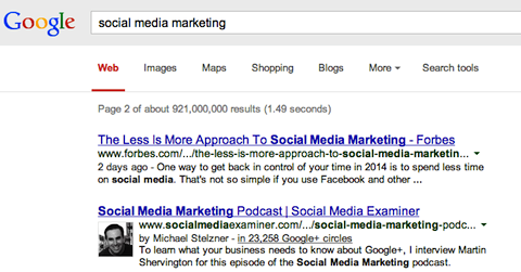 αναζήτηση μάρκετινγκ κοινωνικών μέσων στο google +