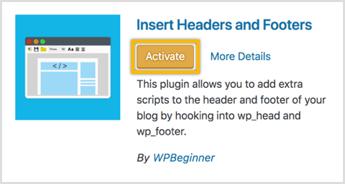 Πρόσθετο WordPress Insert Heads and Footers