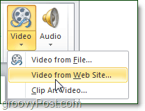 Βίντεο από την επιλογή ιστοτόπου στο PowerPoint 2010