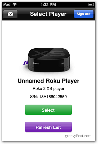 Επιλέξτε Roku Player